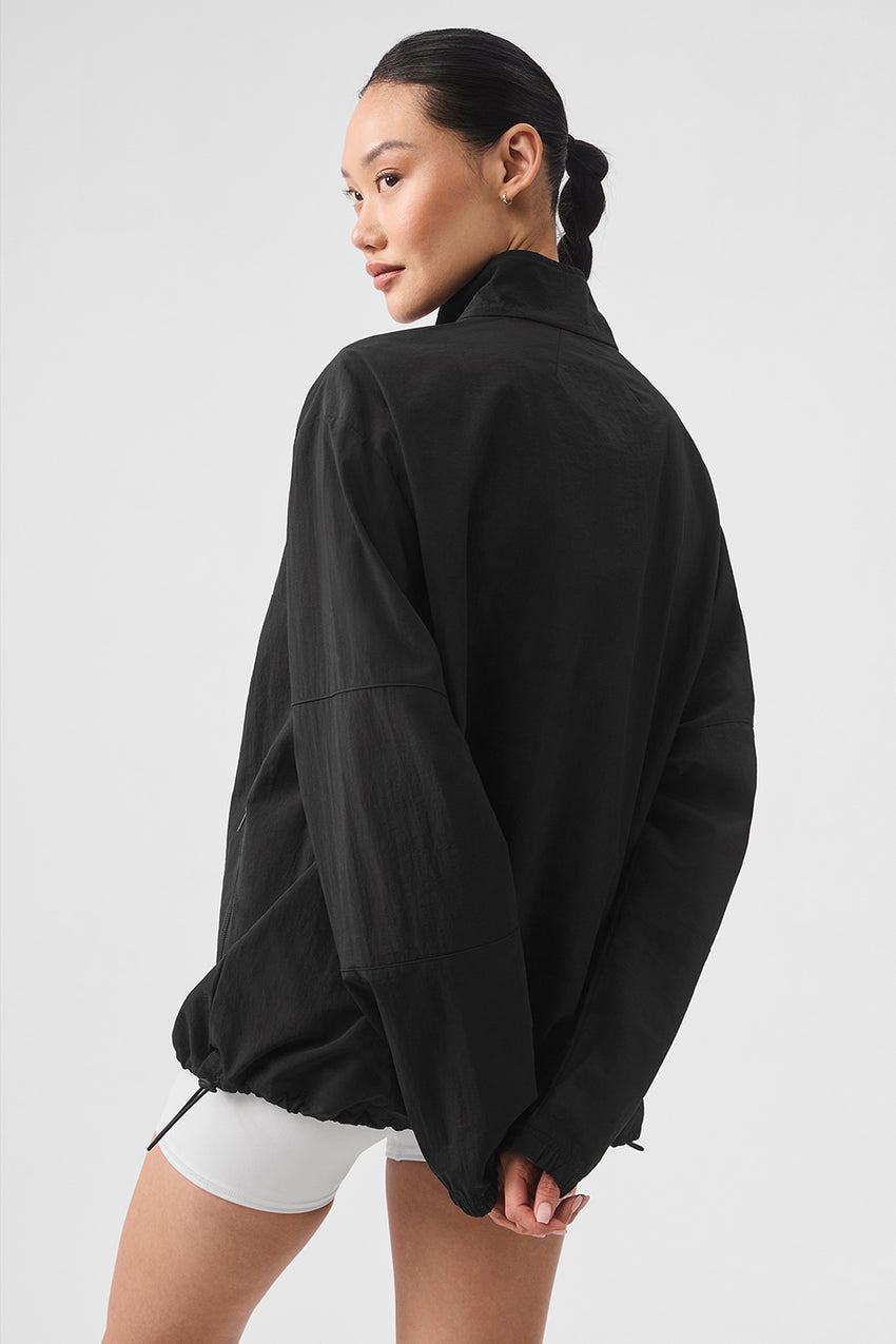 Light Weight Takeaway Track Pullover - Black