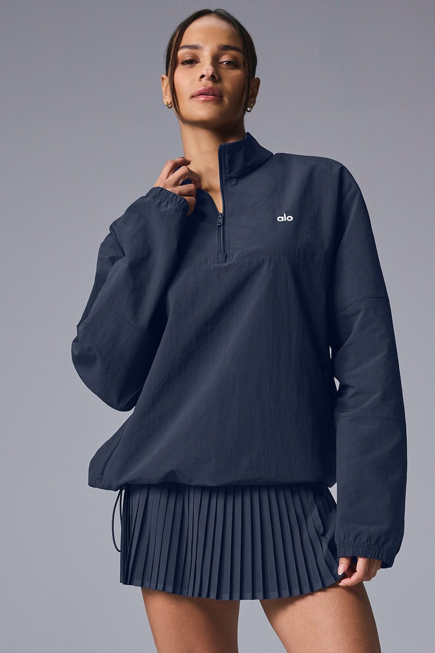 Light Weight Takeaway Track Pullover - Black