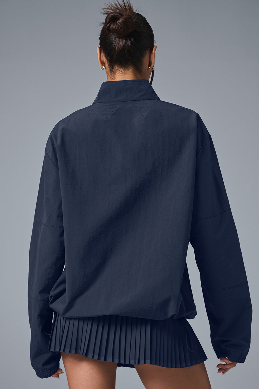 Light Weight Takeaway Track Pullover - Black
