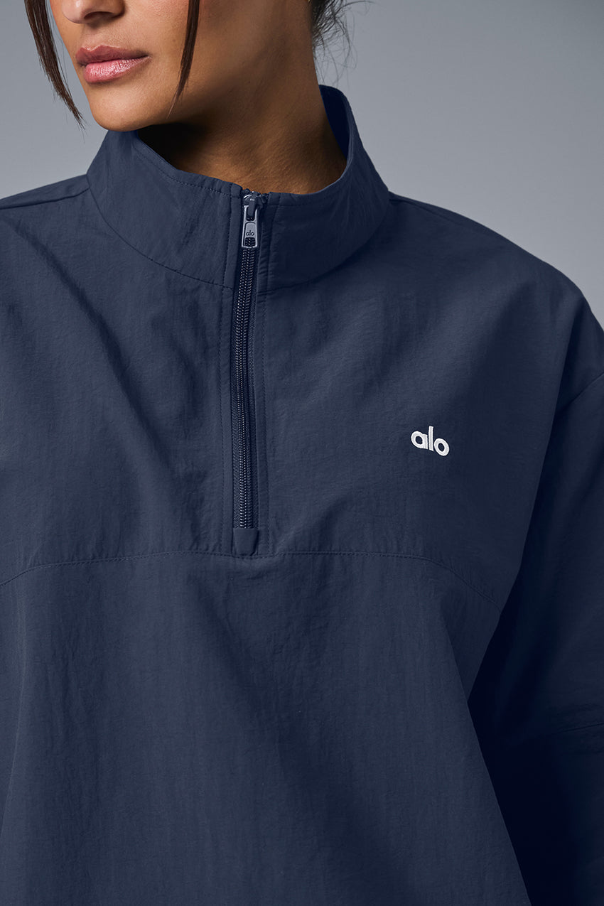 Light Weight Takeaway Track Pullover - Black