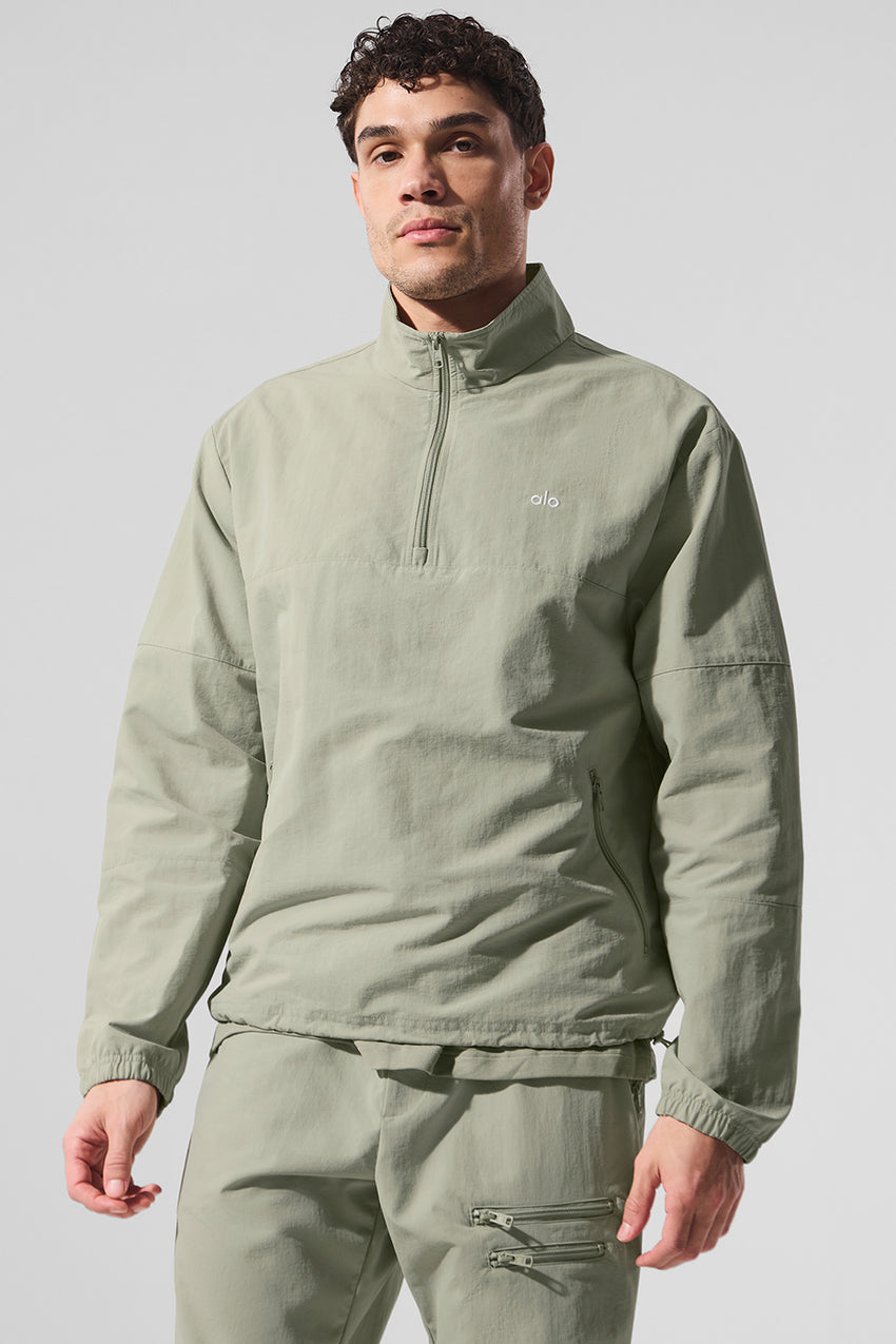 Light Weight Takeaway Track Pullover - Bone