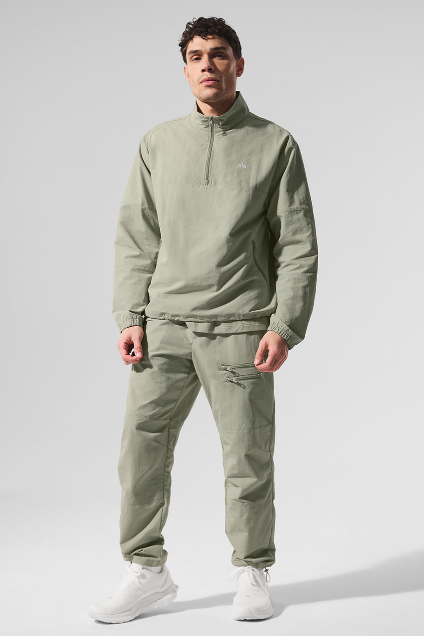 Light Weight Takeaway Track Pullover - Bone