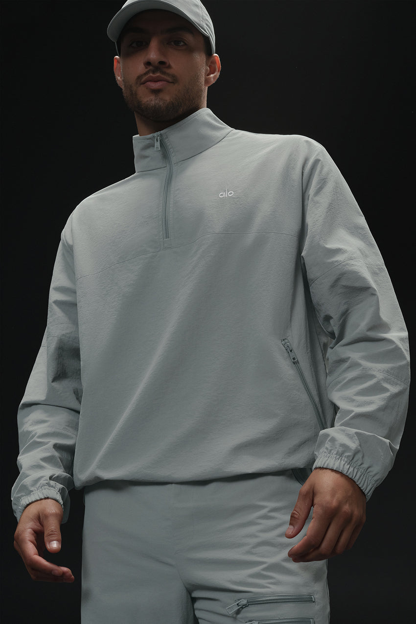 Light Weight Takeaway Track Pullover - Bone