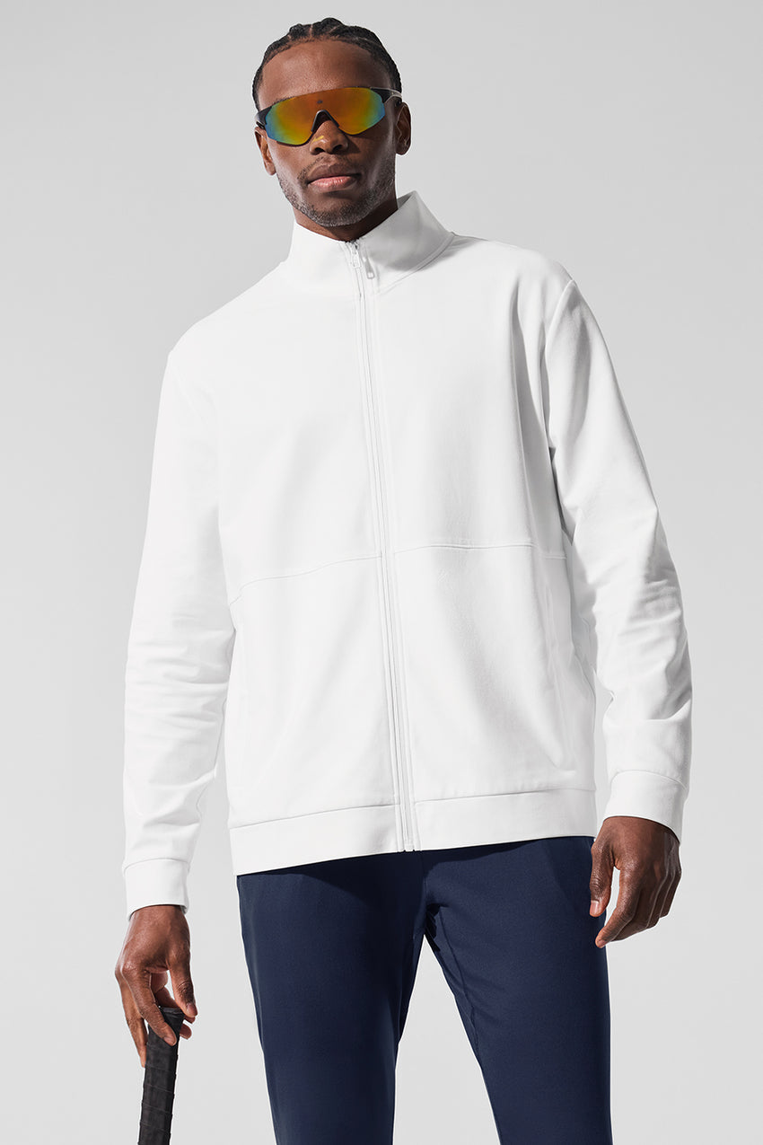 Conquer Max Mock Neck Full Zip - Athletic Heather Grey