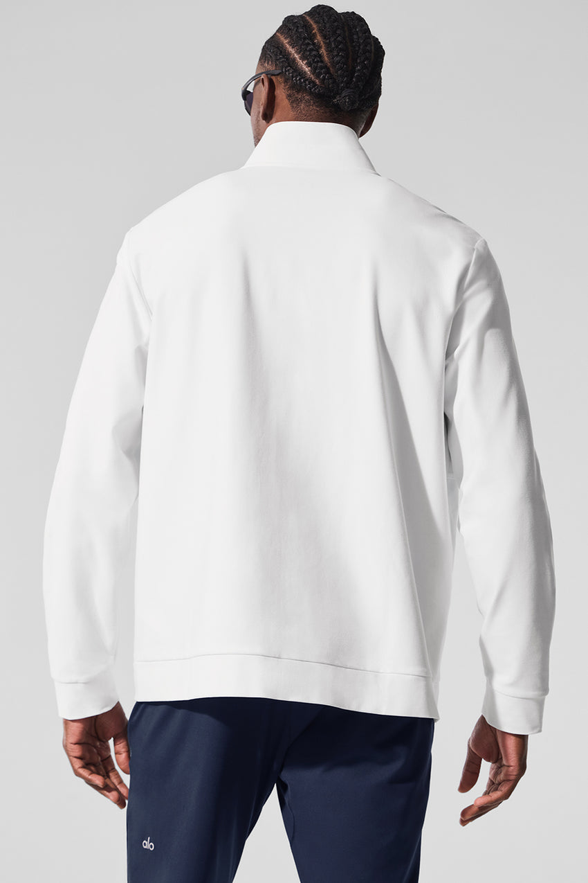 Conquer Max Mock Neck Full Zip - Athletic Heather Grey