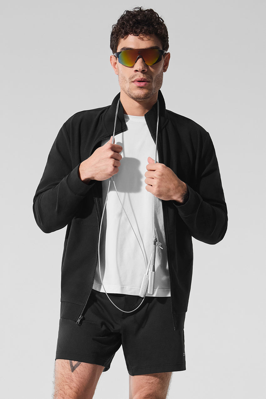 Conquer Max Mock Neck Full Zip - Athletic Heather Grey
