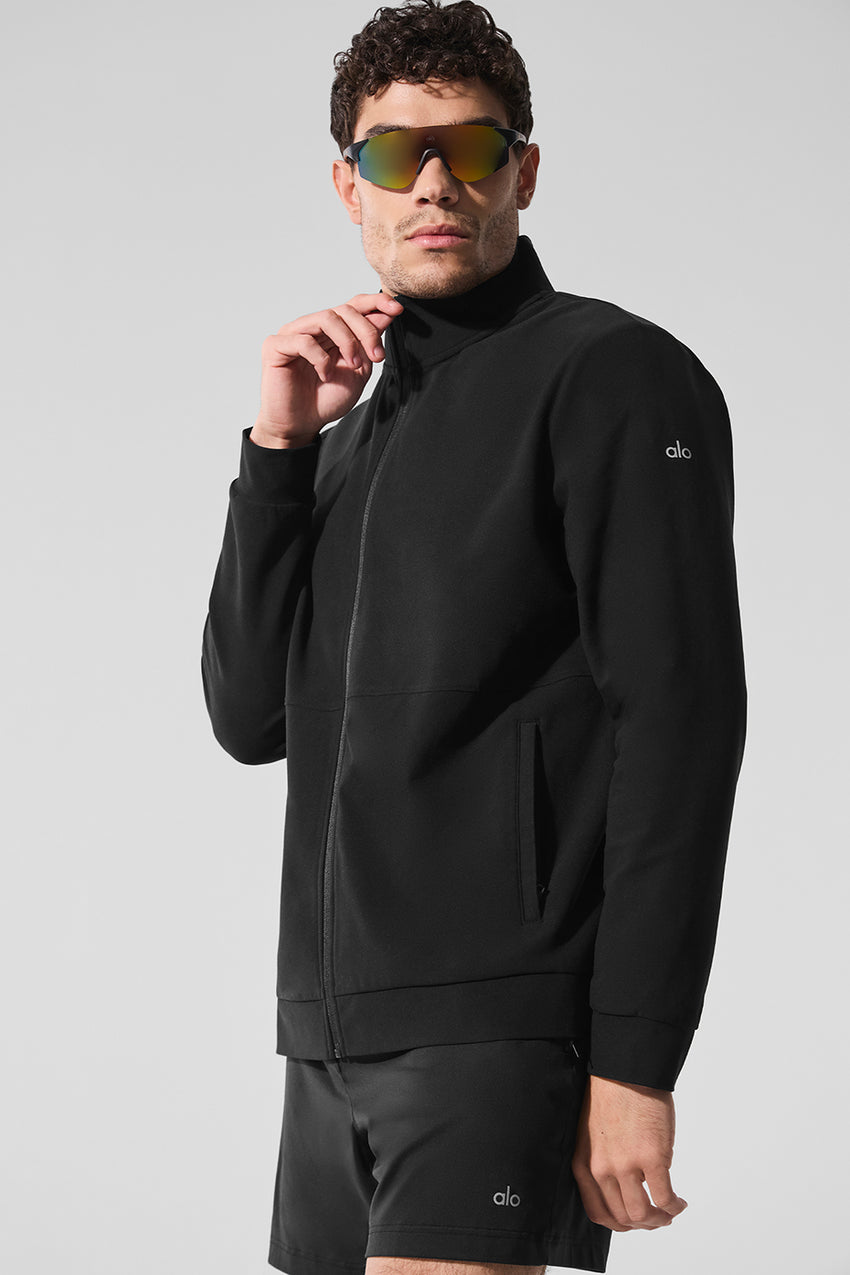 Conquer Max Mock Neck Full Zip - Athletic Heather Grey