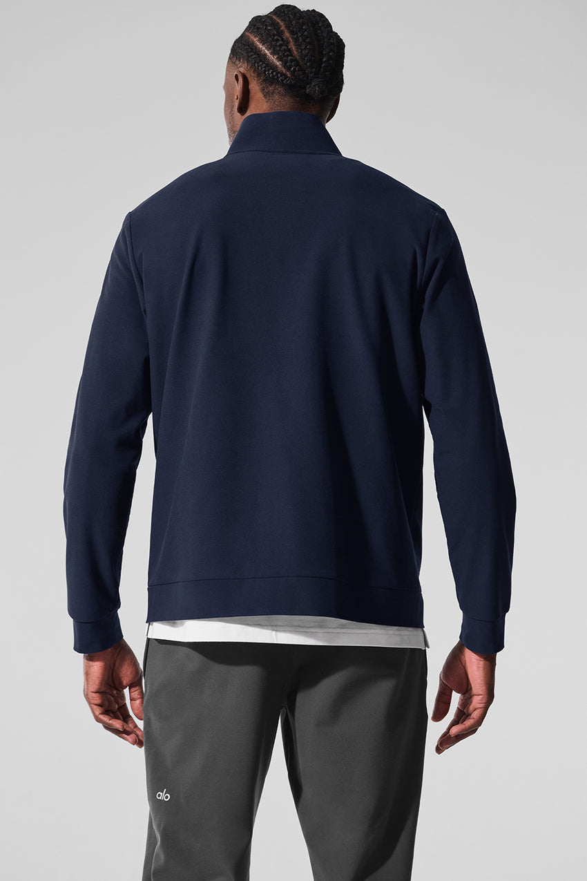 Conquer Max Mock Neck Full Zip - Athletic Heather Grey