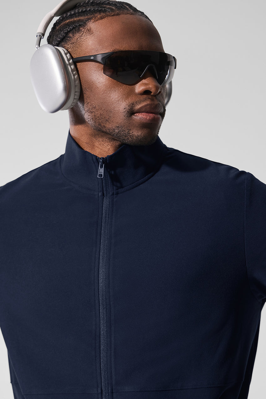 Conquer Max Mock Neck Full Zip - Athletic Heather Grey