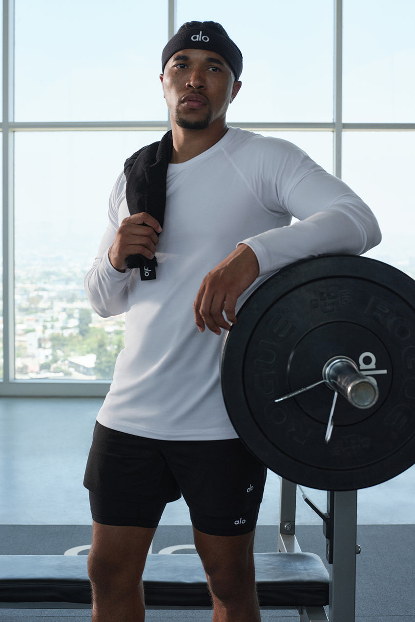 ALO Vapor Crewneck Long Sleeve - Black