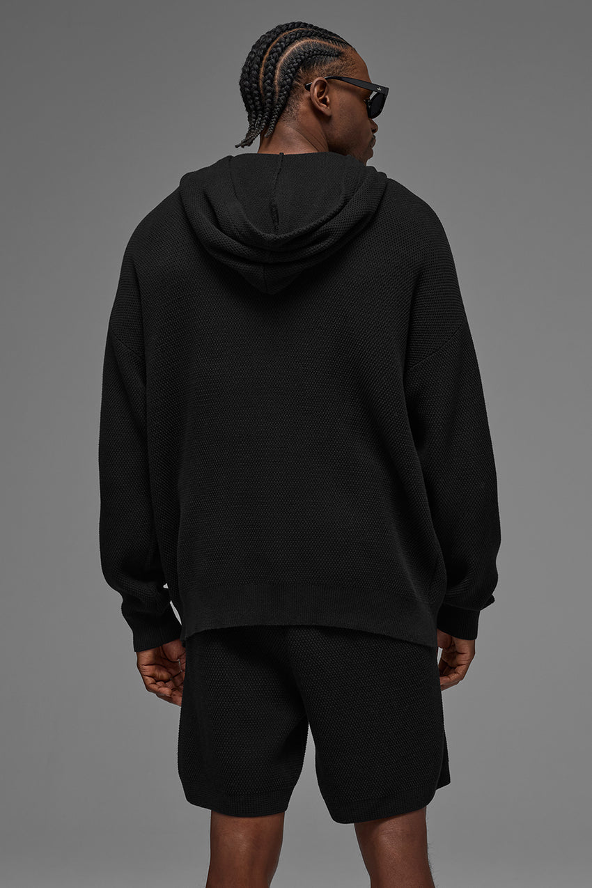 Sports Club Sweater Knit Hoodie - Athletic Heather Grey
