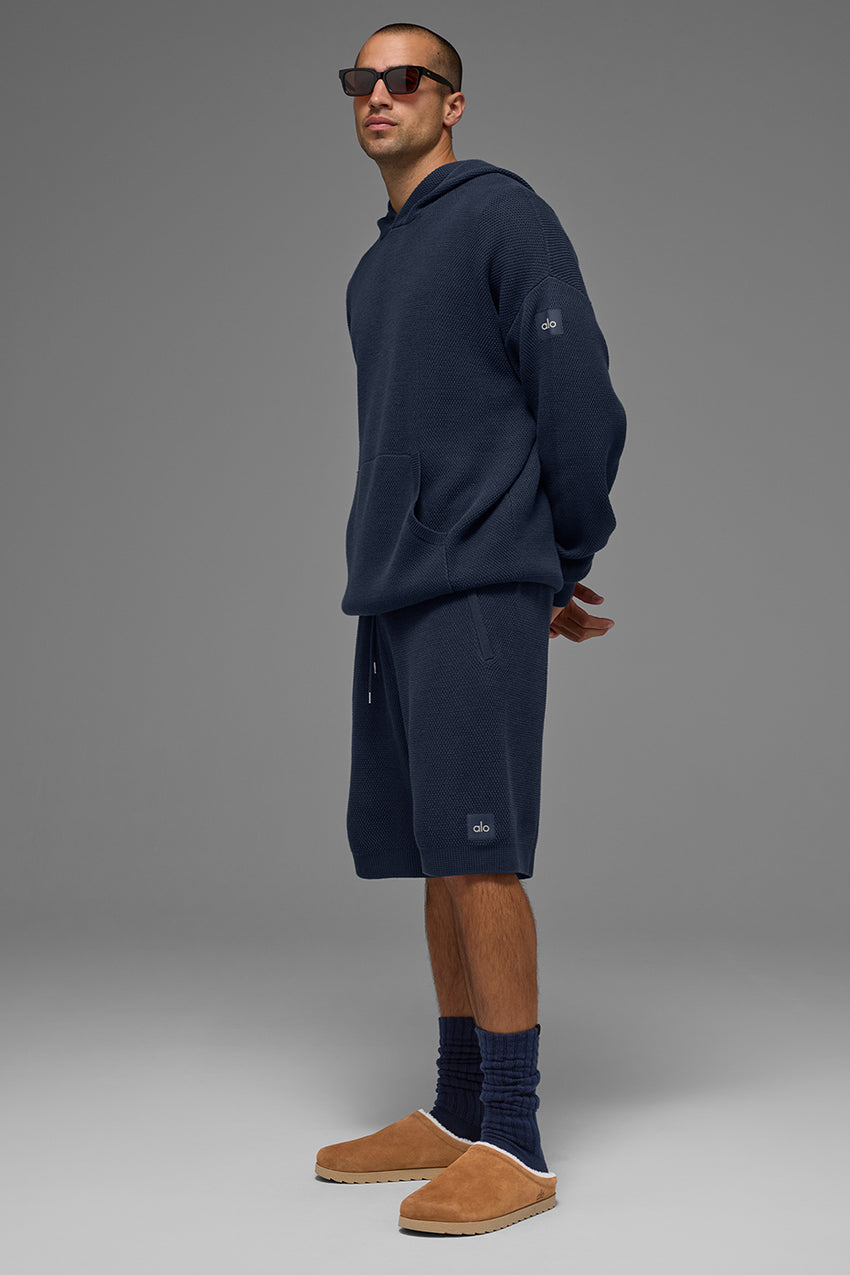 Sports Club Sweater Knit Hoodie - Athletic Heather Grey