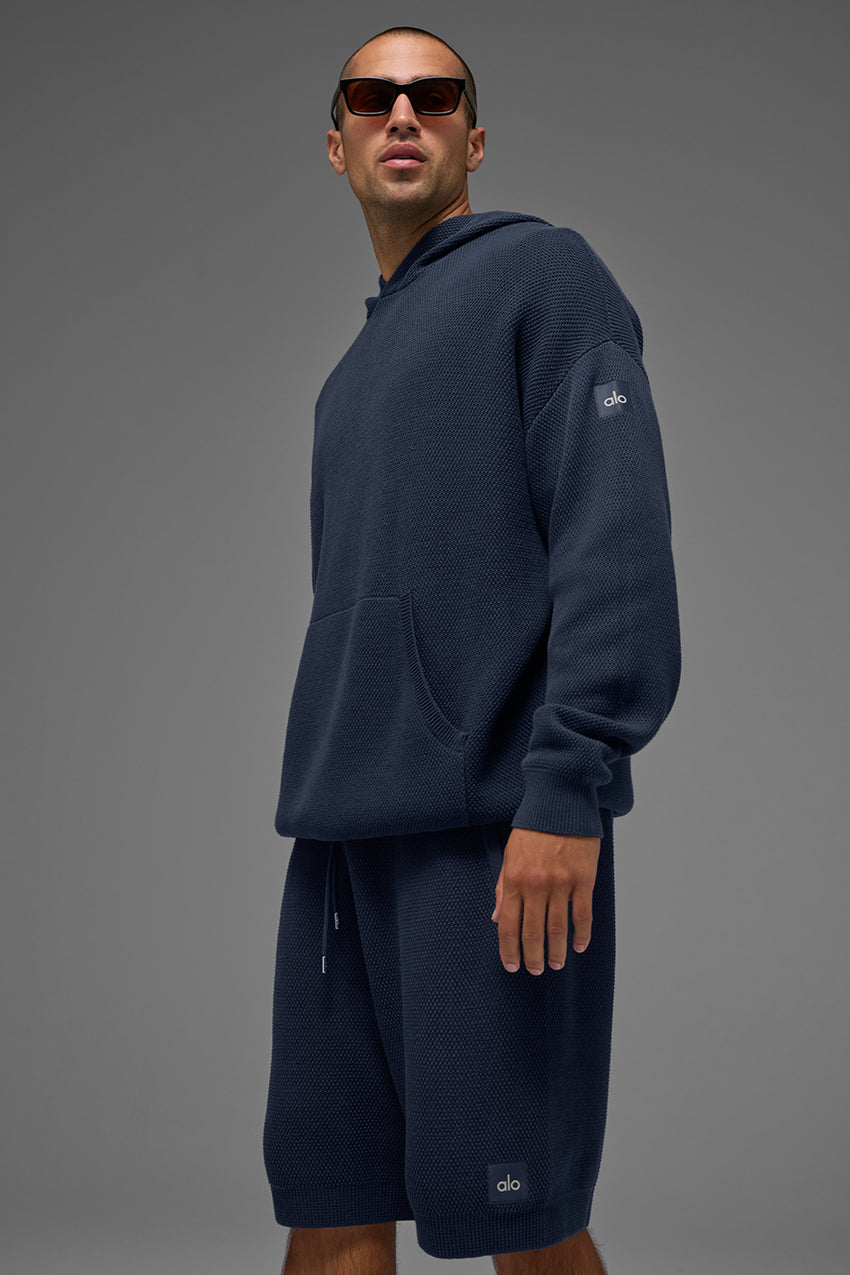Sports Club Sweater Knit Hoodie - Athletic Heather Grey