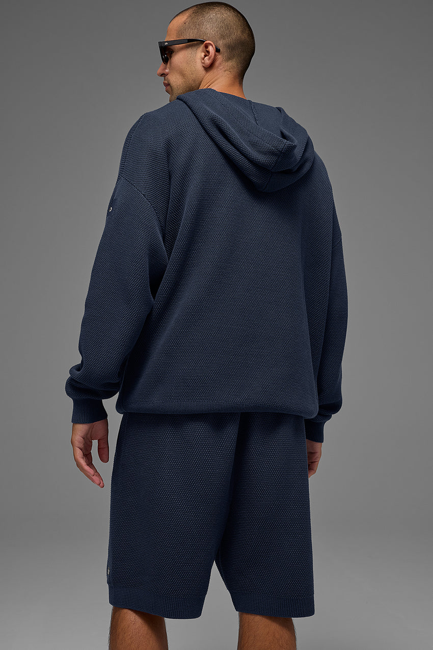 Sports Club Sweater Knit Hoodie - Athletic Heather Grey