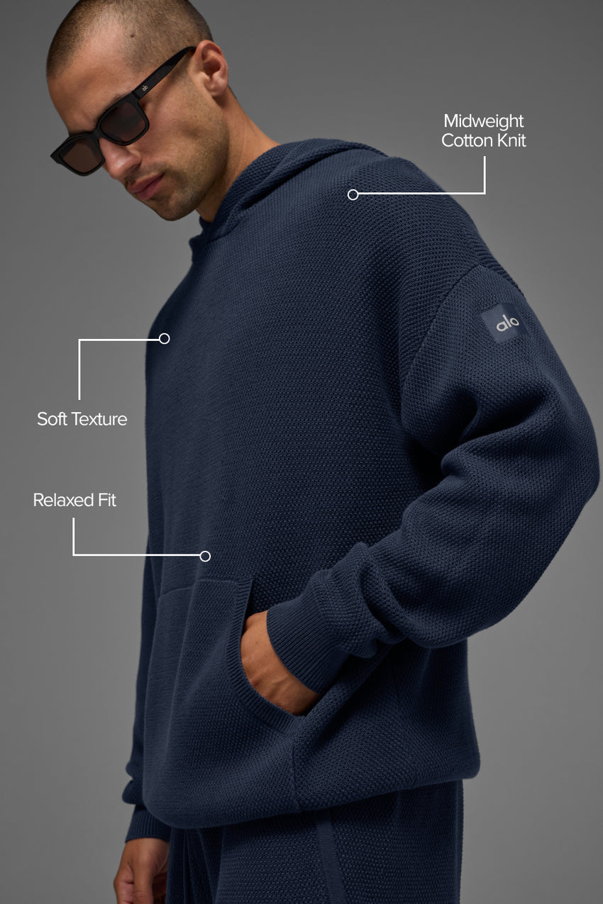 Sports Club Sweater Knit Hoodie - Athletic Heather Grey