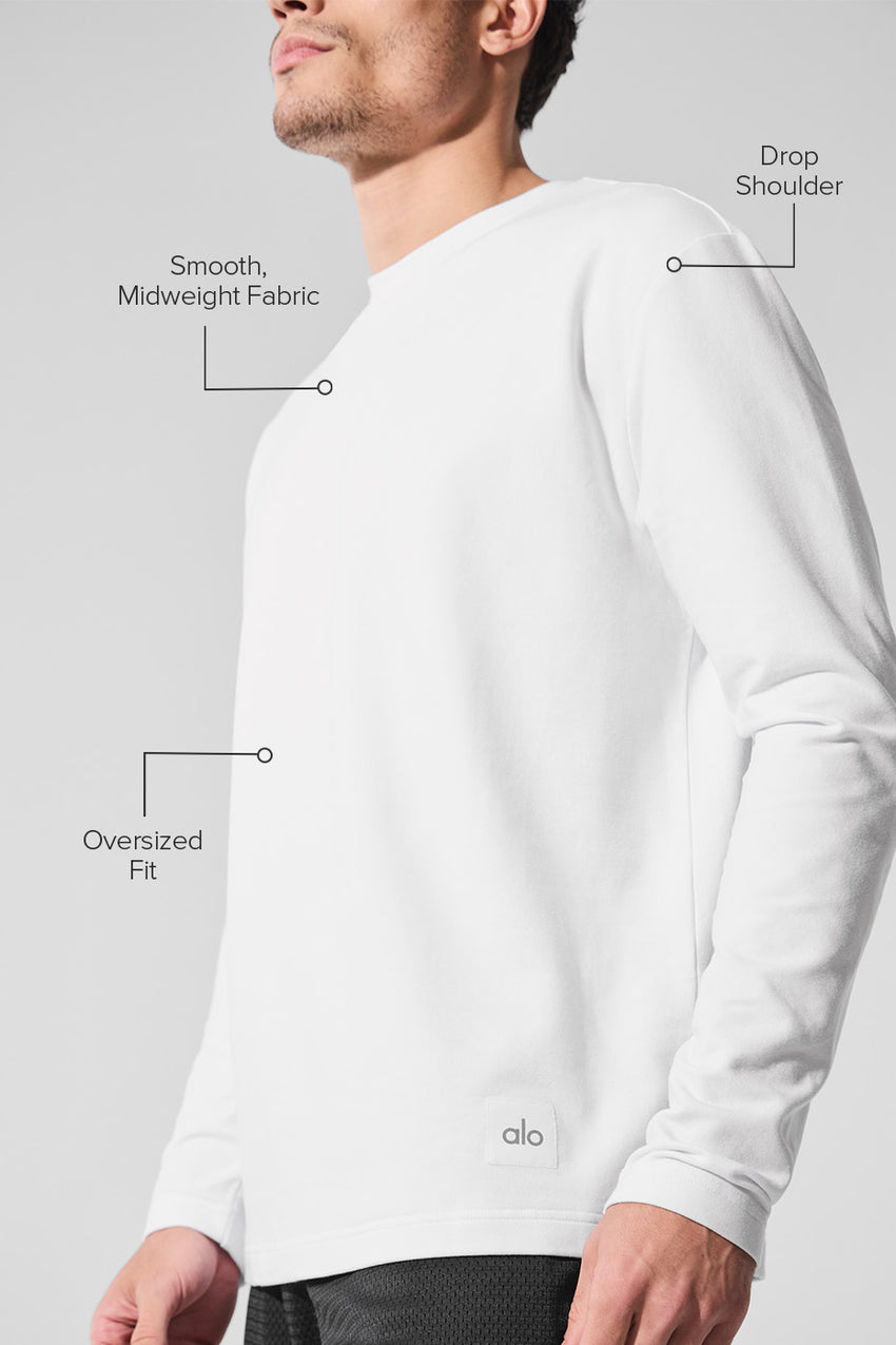 Double Take Long Sleeve Crew - Espresso