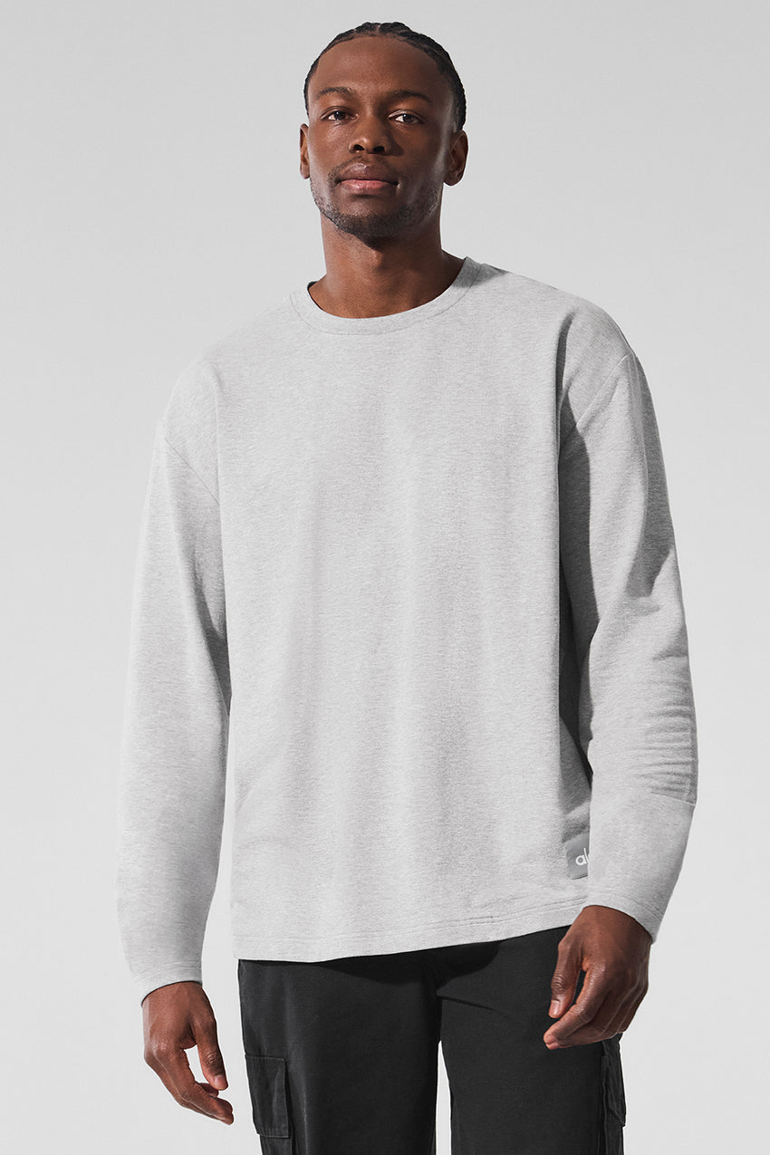 Double Take Long Sleeve Crew - Espresso