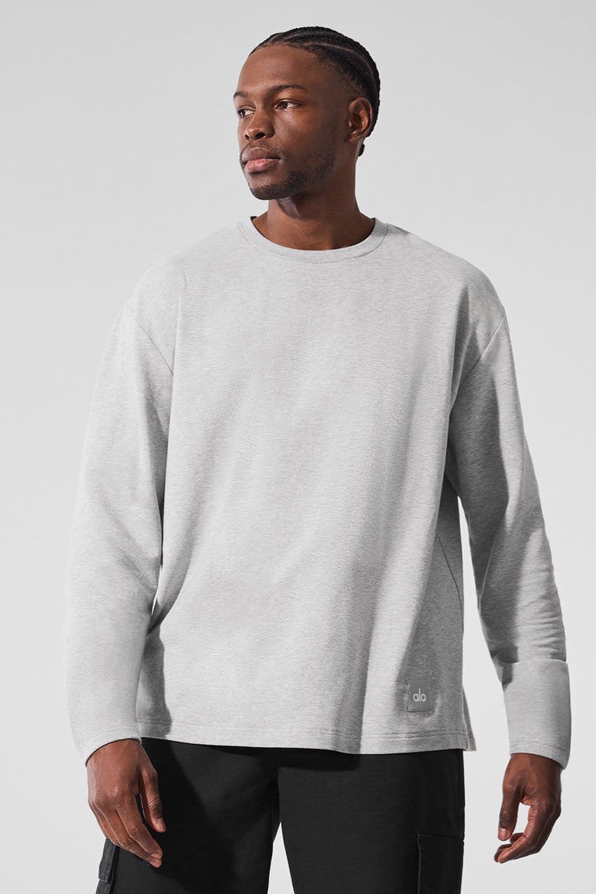 Double Take Long Sleeve Crew - Espresso