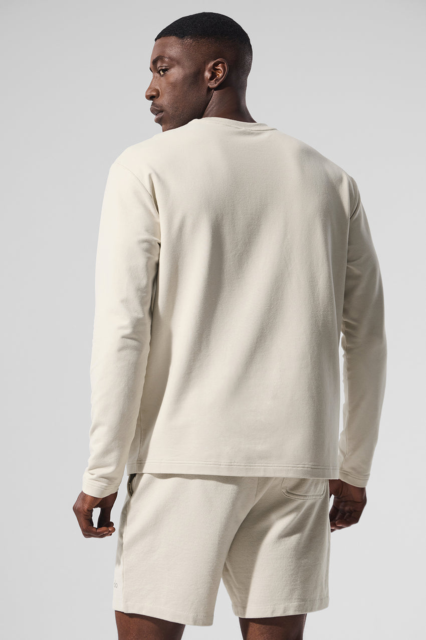 Double Take Long Sleeve Crew - Espresso