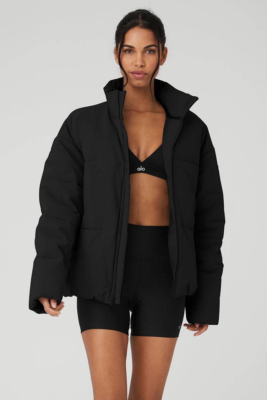 Stretch Woven Street Puffer - Bone