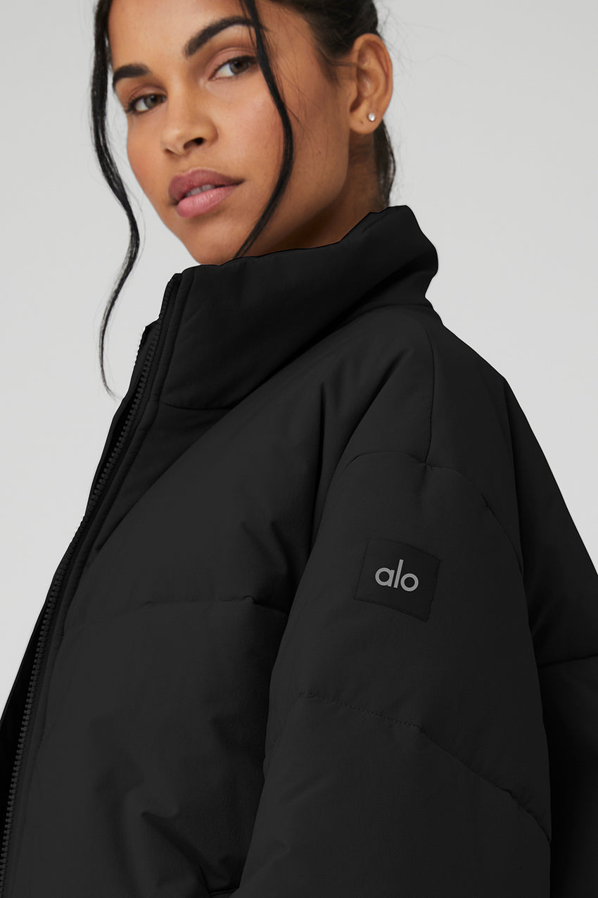 Stretch Woven Street Puffer - Bone