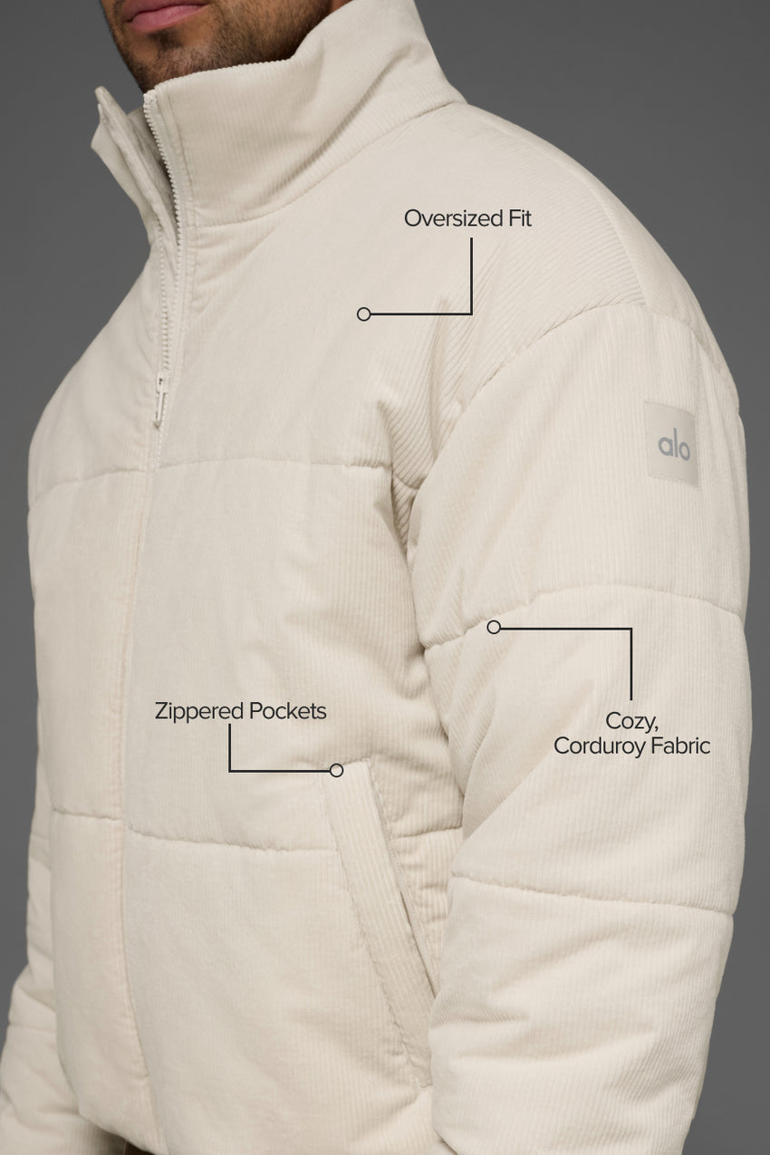 Corduroy Stage Puffer - Bone
