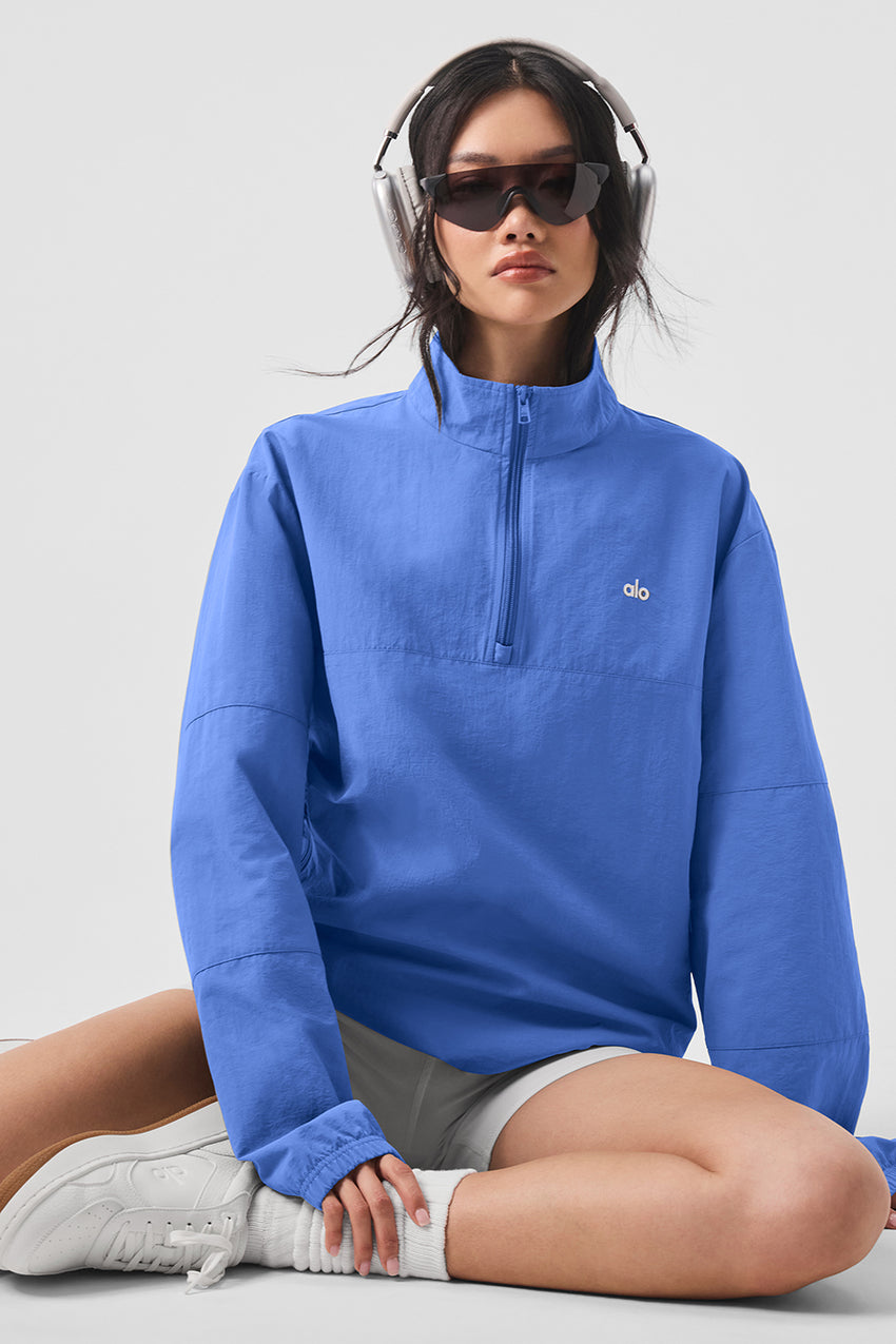 Light Weight Takeaway Track Pullover - Black