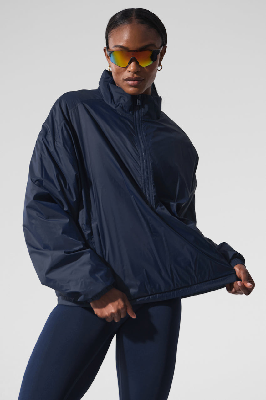 Latitude Light Weight 1/2 Zip Pullover Jacket - Black