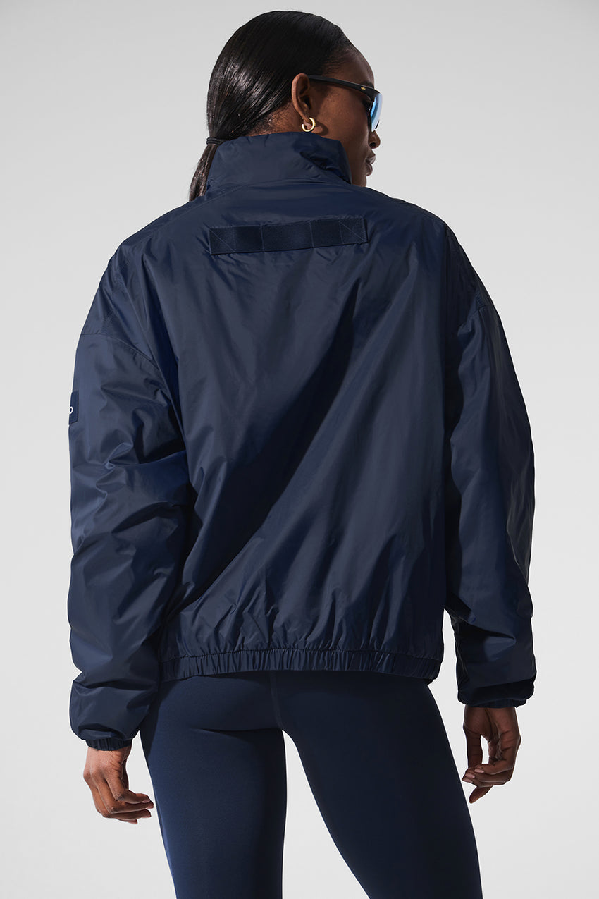 Latitude Light Weight 1/2 Zip Pullover Jacket - Black