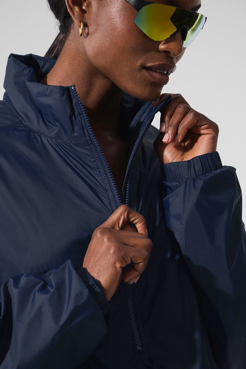 Latitude Light Weight 1/2 Zip Pullover Jacket - Black