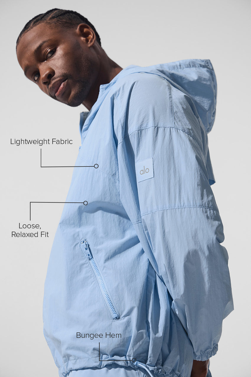 Vantage Nylon Ripstop Track Jacket - Bone