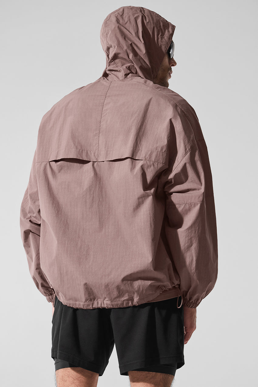 Vantage Nylon Ripstop Track Jacket - Bone