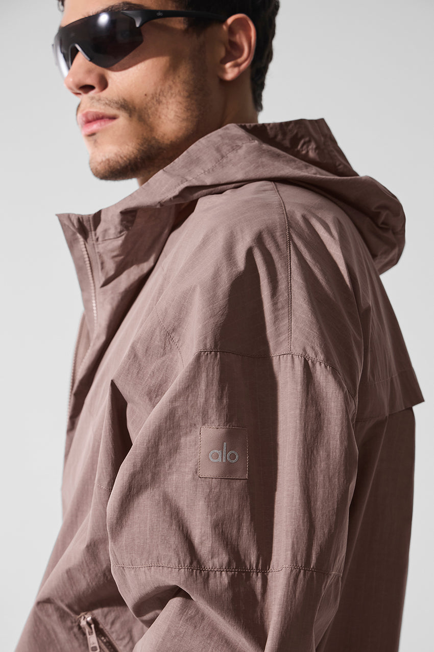 Vantage Nylon Ripstop Track Jacket - Bone