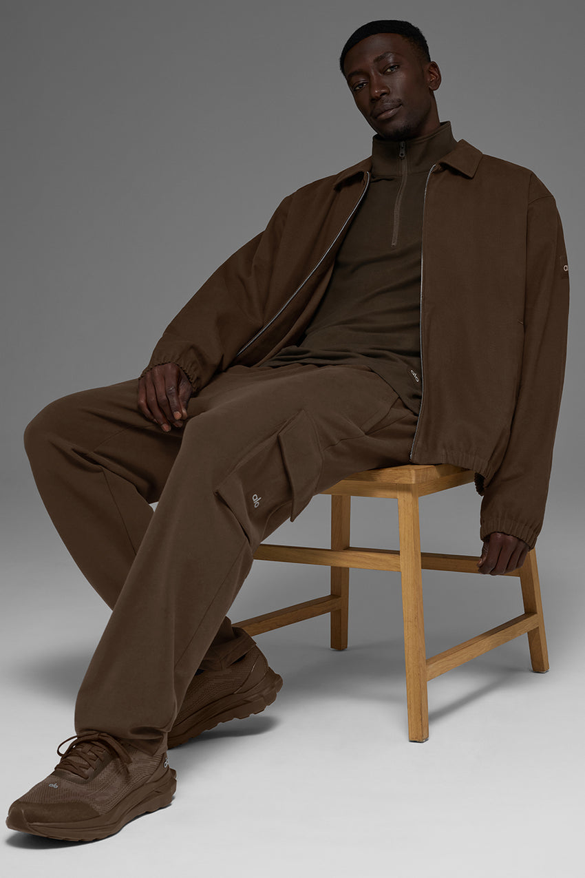 Cotton Canvas Coaches Jacket - Espresso