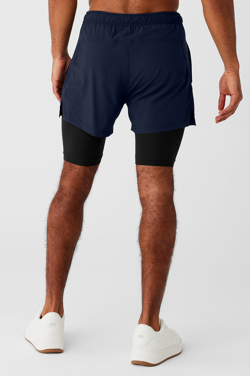 5" Revival 2-in-1 Short - Espresso/Black