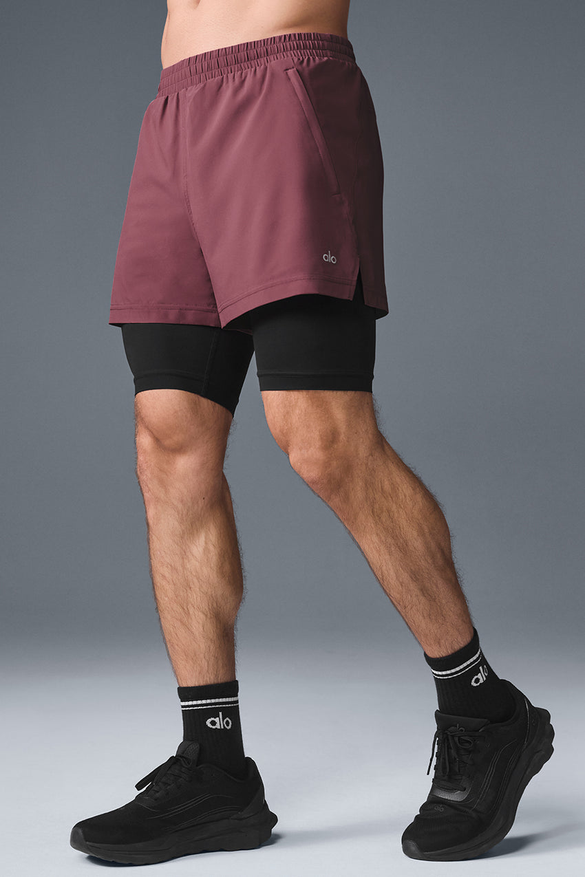 5" Revival 2-in-1 Short - Espresso/Black