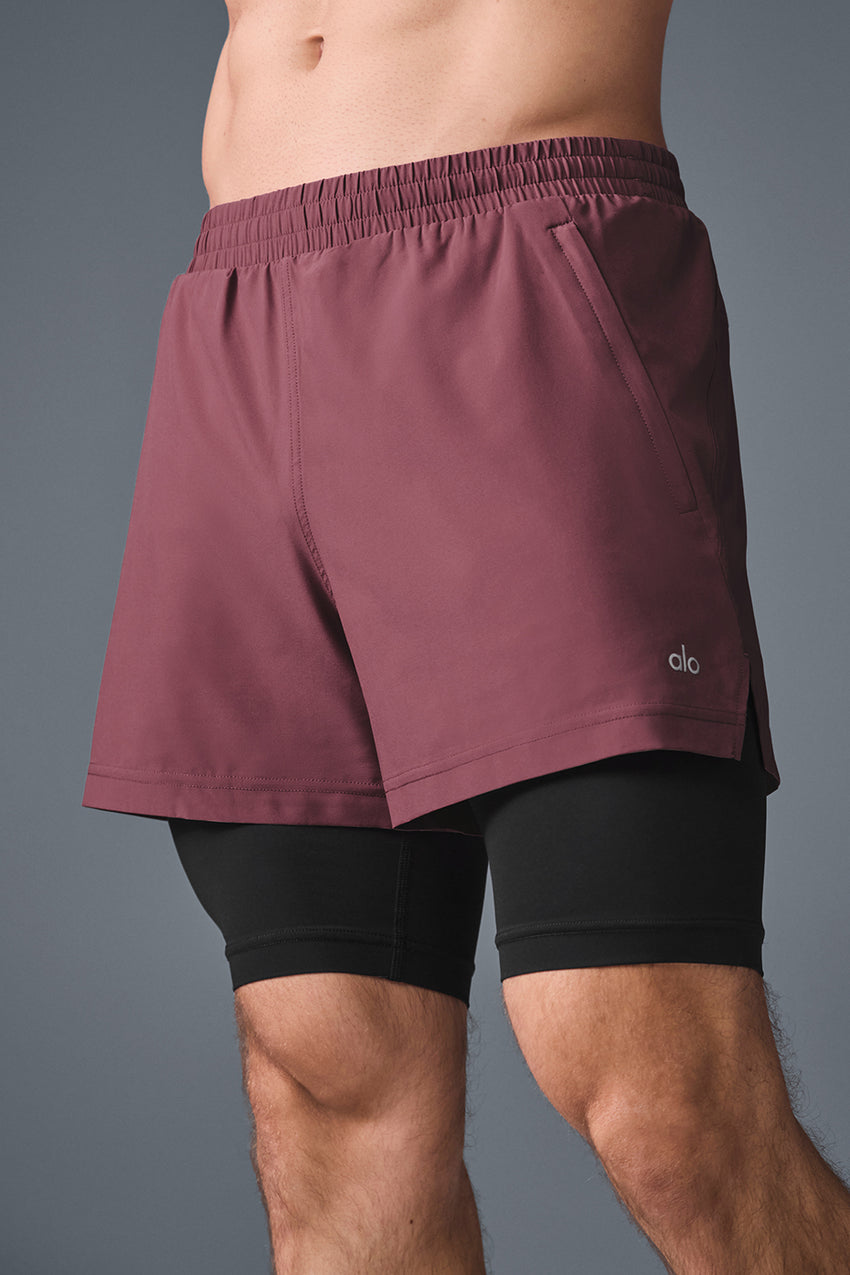 5" Revival 2-in-1 Short - Espresso/Black