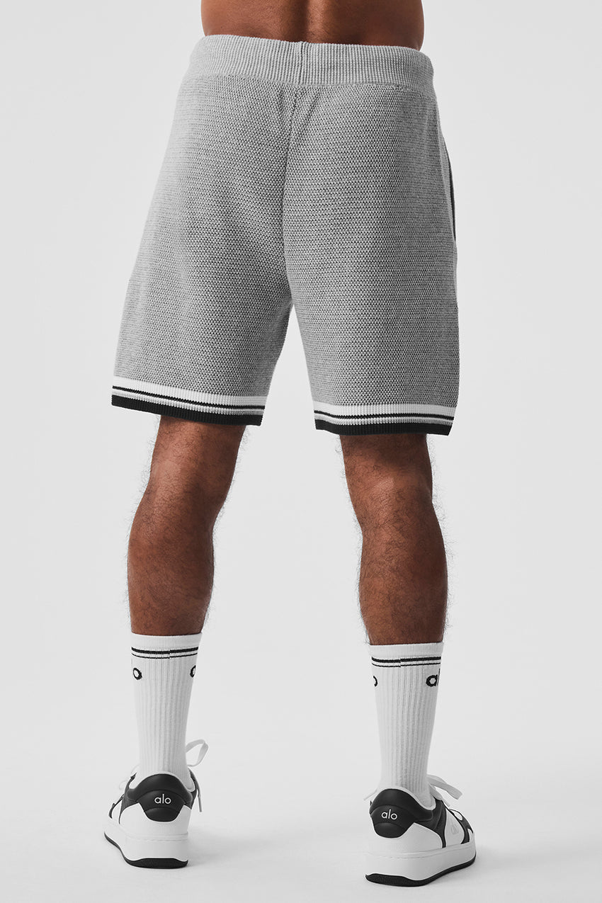 7" Sports Club Sweater Knit Basketball Short - Black