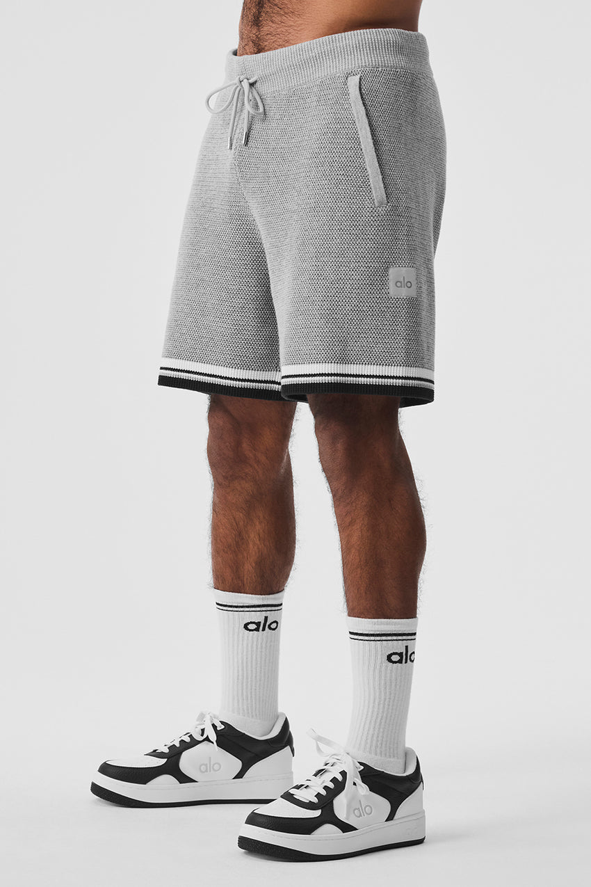 7" Sports Club Sweater Knit Basketball Short - Black
