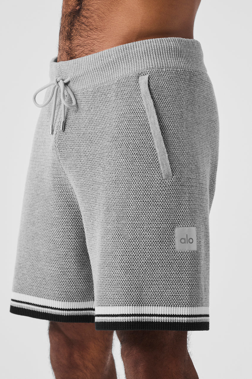 7" Sports Club Sweater Knit Basketball Short - Black