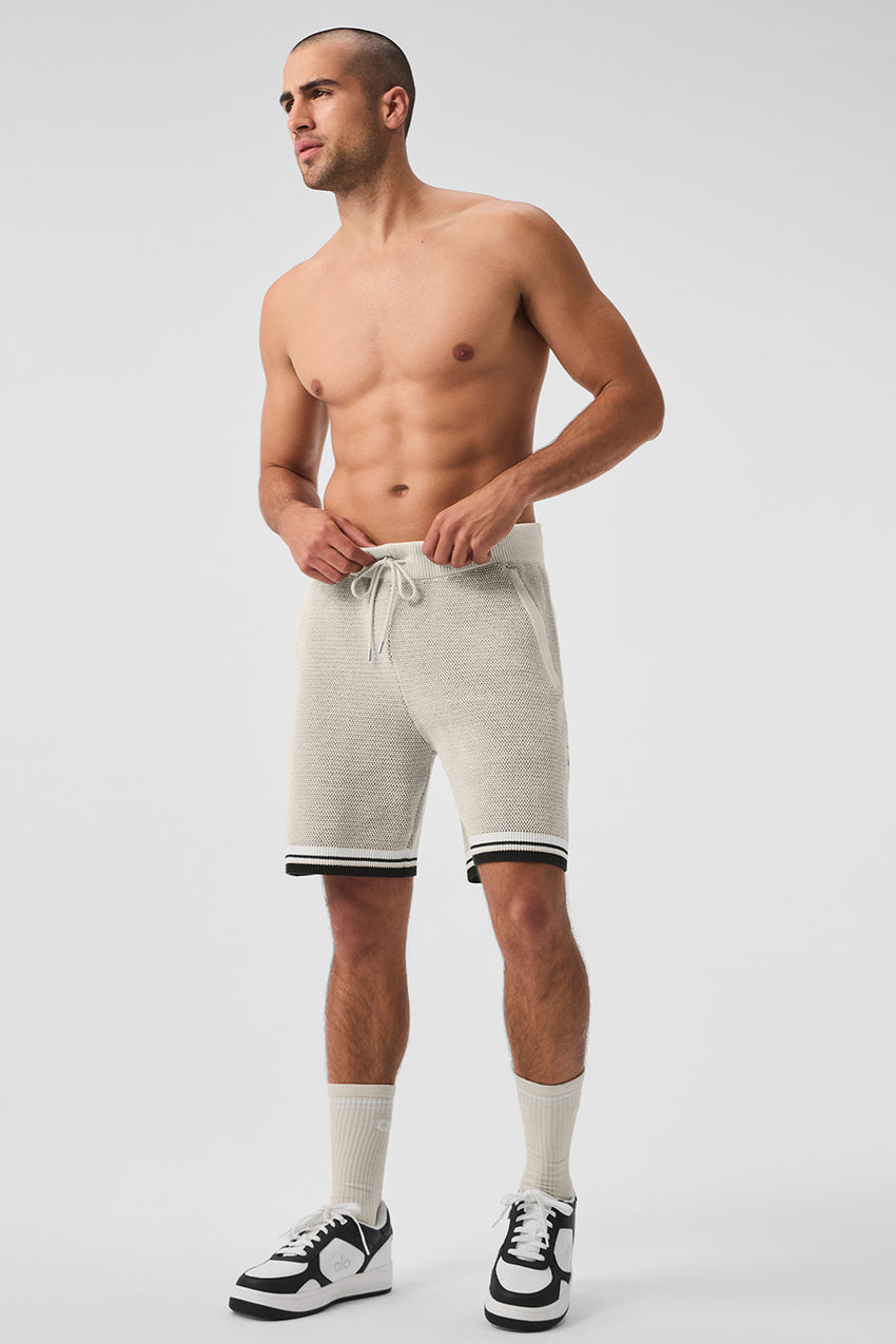 7" Sports Club Sweater Knit Basketball Short - Black