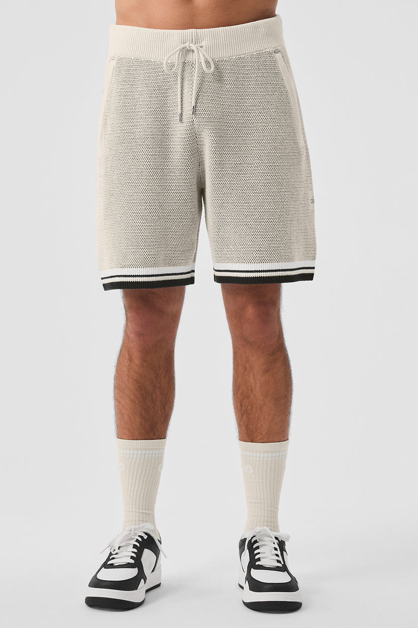 7" Sports Club Sweater Knit Basketball Short - Black