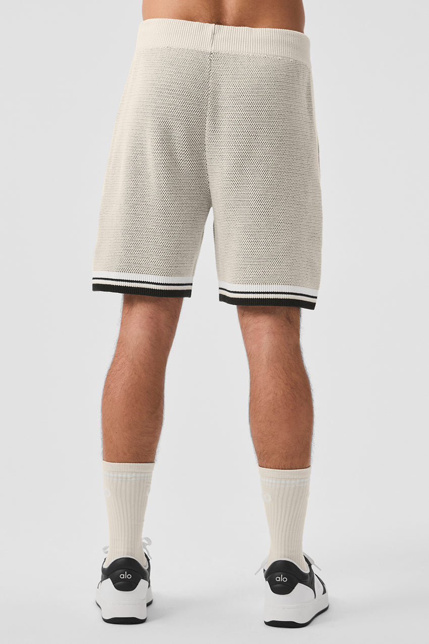 7" Sports Club Sweater Knit Basketball Short - Black