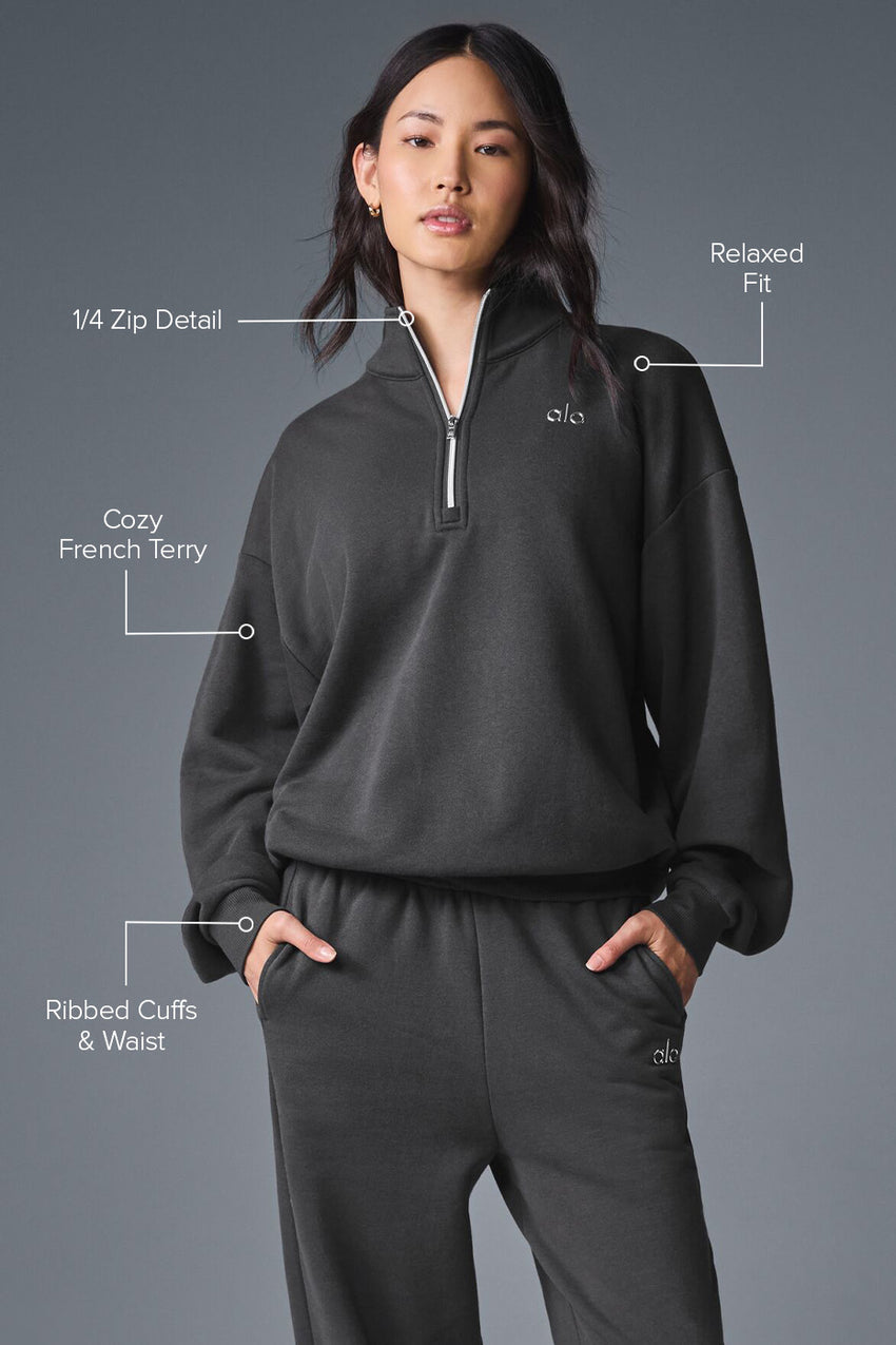Accolade 1/4 Zip Pullover - Black