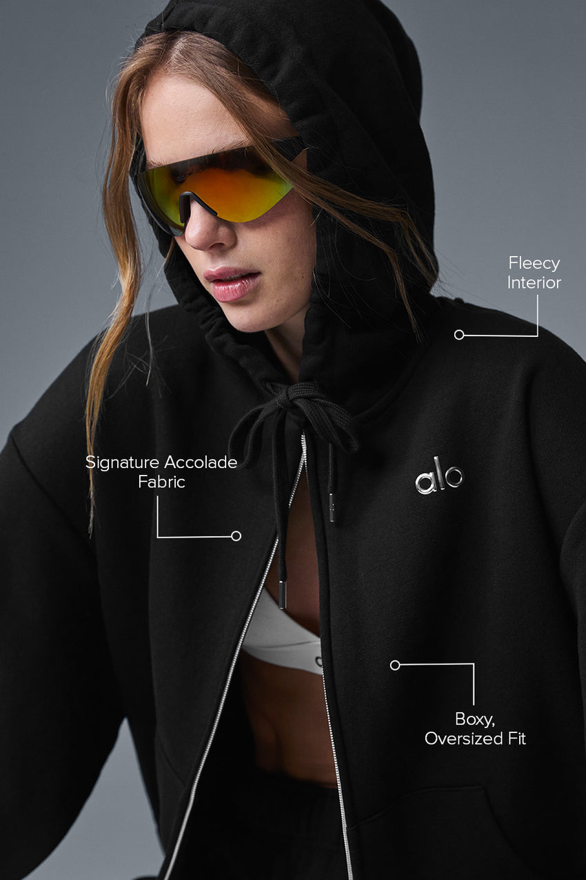 Accolade Full Zip Hoodie - Black