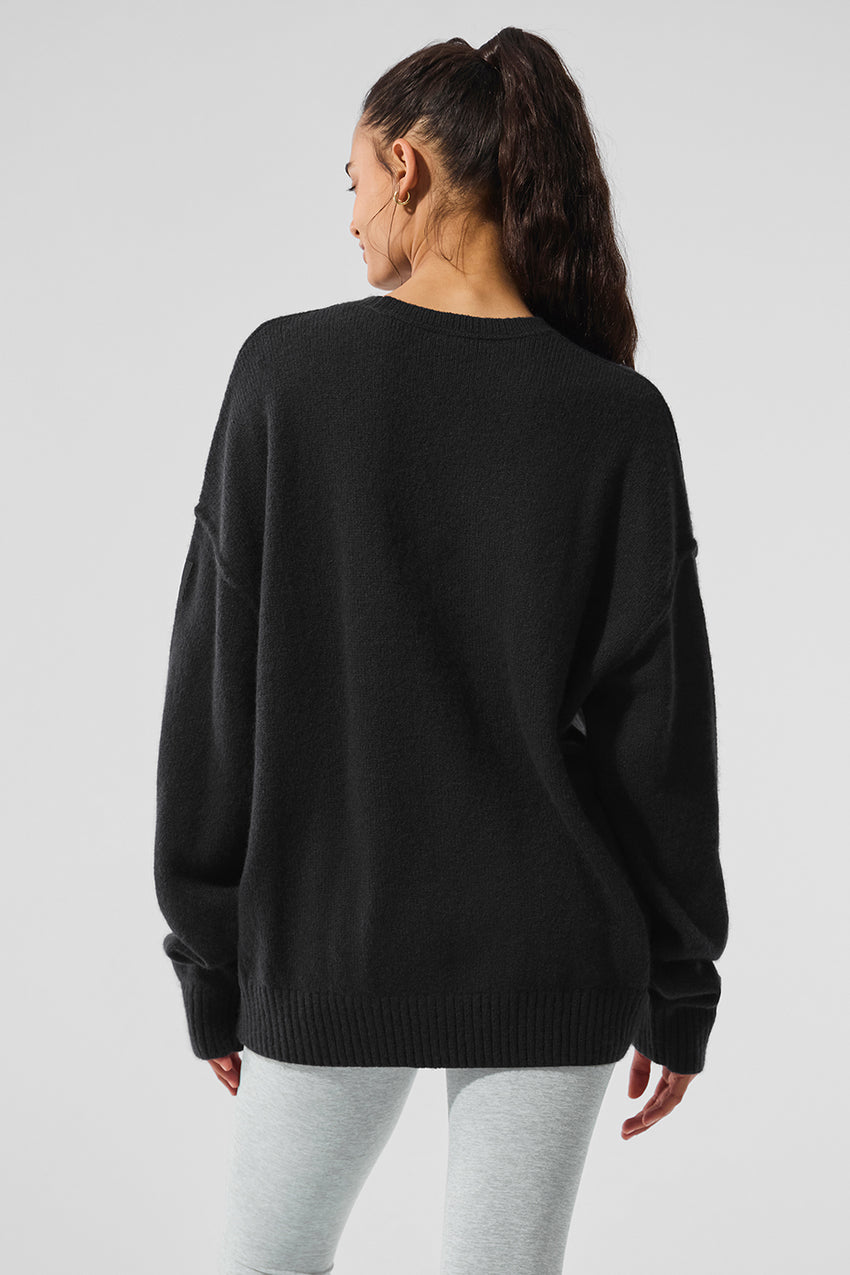 New Class Cashmere Crewneck Sweater - Black