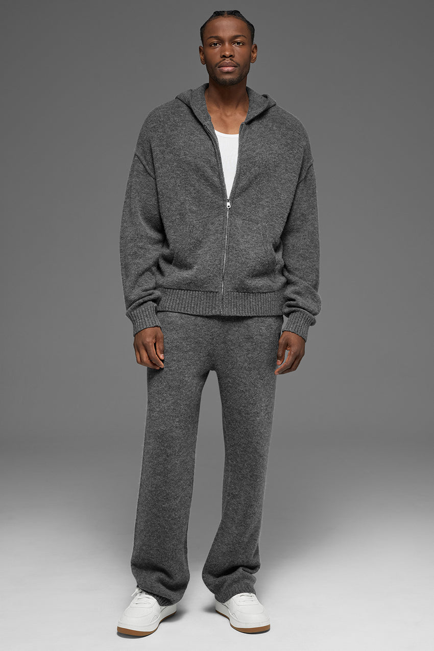 New Class Cashmere Full Zip Hoodie - Black