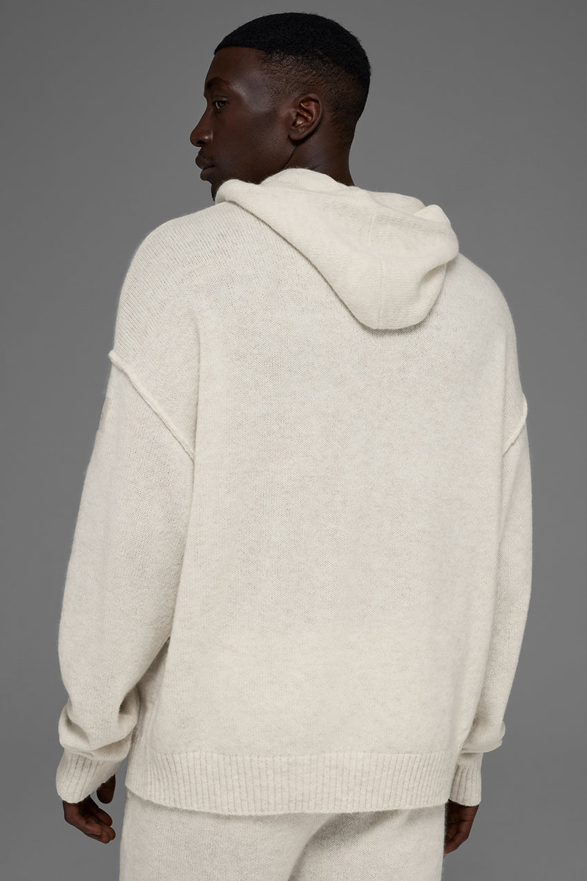 New Class Cashmere Hoodie - Bone Heather