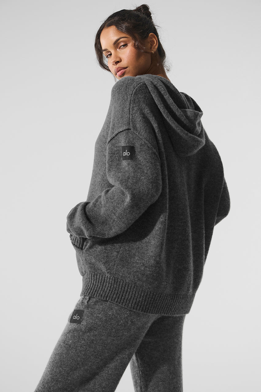 New Class Cashmere Hoodie - Bone Heather