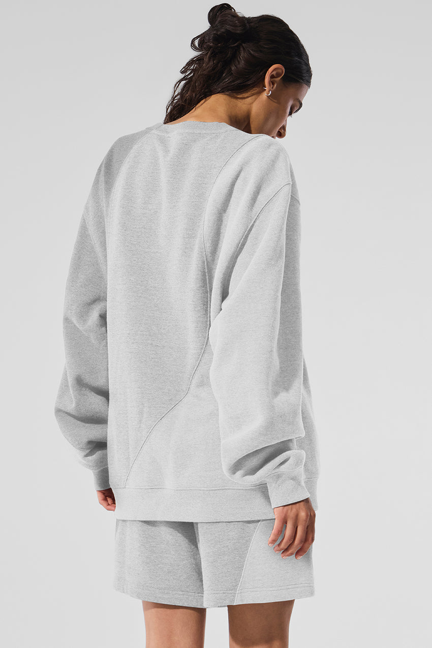 Make Waves Crew Neck Pullover - Ivory/Bone/Gravel